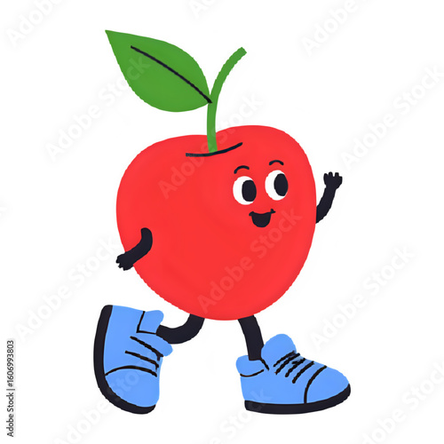 red apple cartoon character