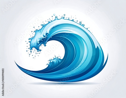 Wallpaper Mural Ocean wave graphic design Torontodigital.ca