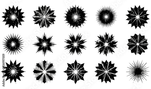 Wallpaper Mural Retro Distressed Starburst Icons Vector Pack Torontodigital.ca