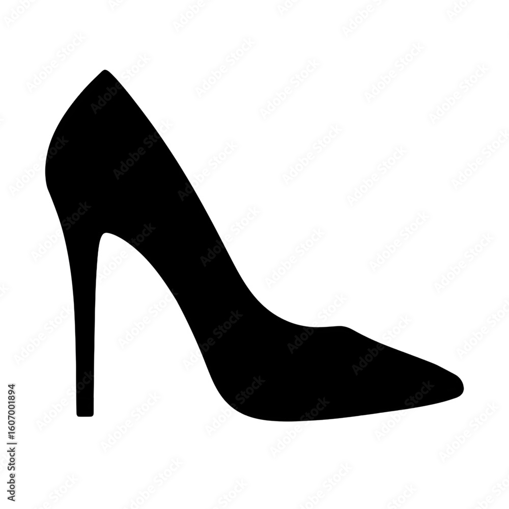 Fototapeta premium fashionable women shoe silhouette vector
