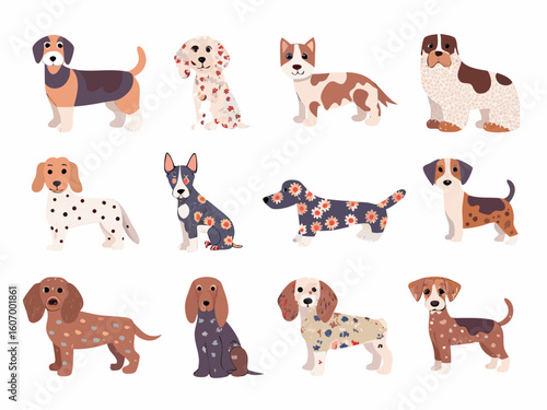 seamless pattern with dogs