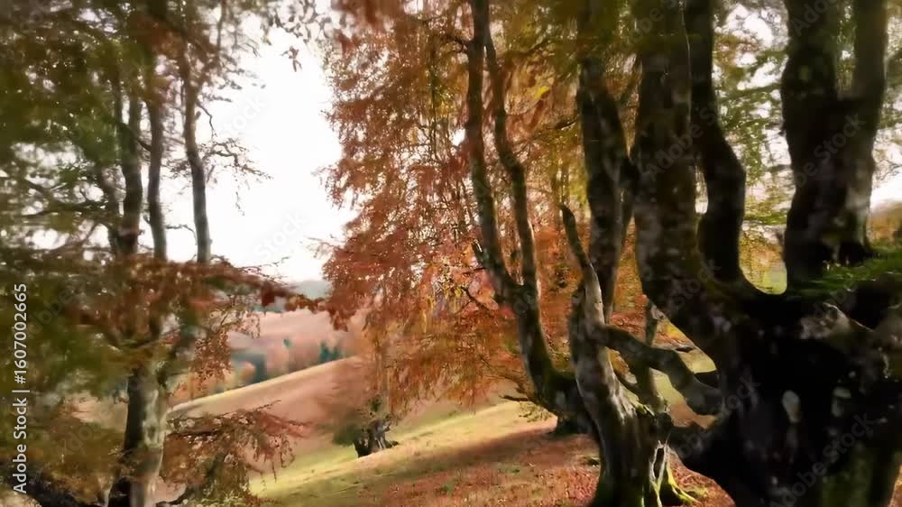 Autumnal forest scene Autumnal forest scene