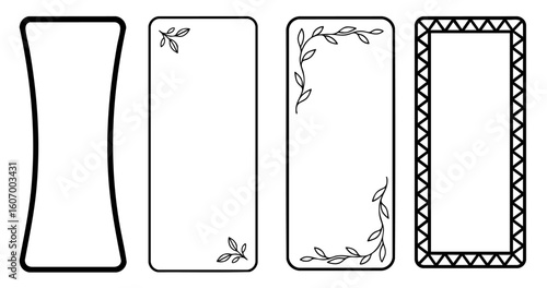 4 Bookmark style set of bookmark style