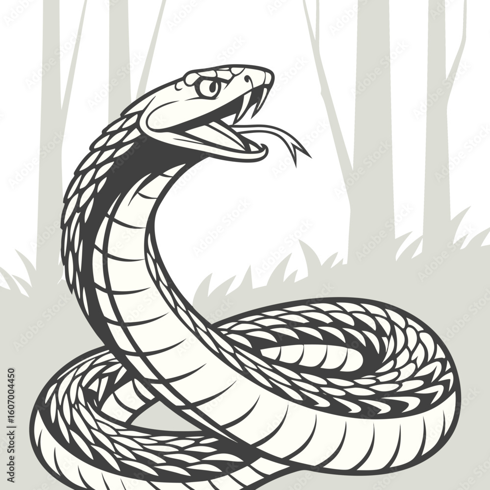 Fototapeta premium 3D Snake Isolated Vector Illustration