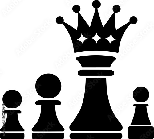 Crowned Chess Pawn Icon – Symbol of Power and Transformation
