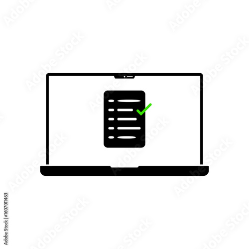digital invoice icon on transparent background, digital invoice icon vector, digital invoice symbol