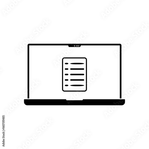 digital invoice icon on transparent background, digital invoice icon vector, digital invoice symbol