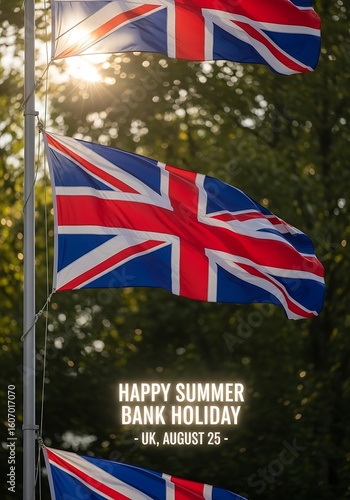 Celebrating the Summer Bank Holiday in the UK with Proudly Waving Union Jack Flags
