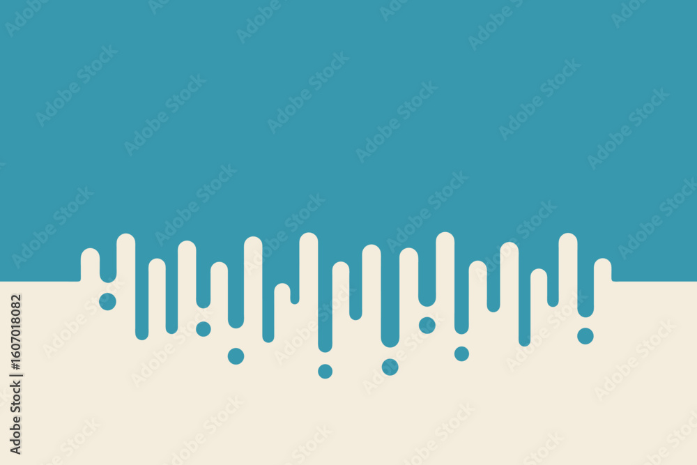 Obraz premium Abstract dripping paint effect with rounded vertical lines and dots