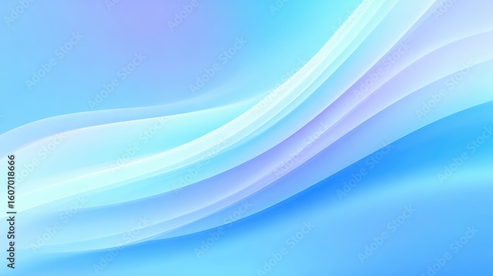 Fototapeta premium A smooth abstract blue background with gentle flowing curves creating a serene and modern visual effect.