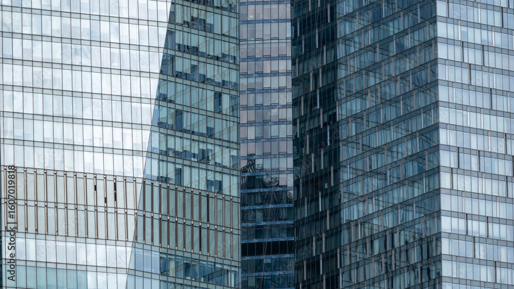 blue wall business buildings architectural background blue wall business buildings architectural background