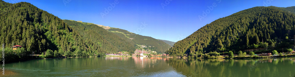 Fototapeta premium Uzungöl, Long Lake, Şeraho of the city of Trabzon, in the Çaykara in Turkey Turkiye