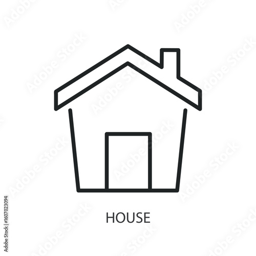 House thin line vector icons.