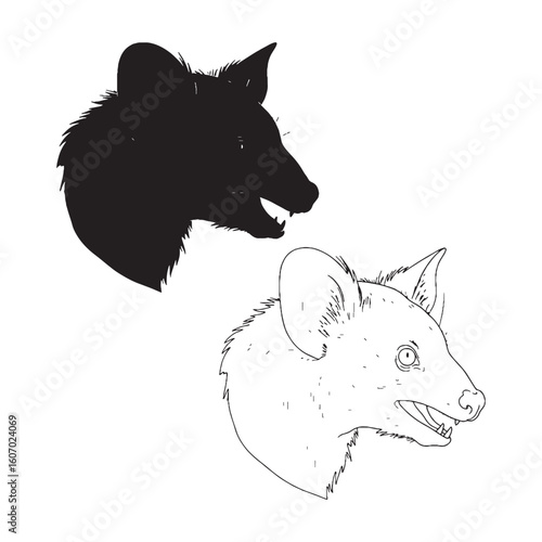 The Aye-Aye Outline Set - Tree Dweller - Large Eyes - Aye-Aye silhouette - Aye-Aye lineart - Aye-Aye vector - vector set of Aye-Aye

