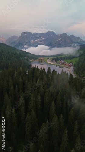 Lake Misurina in the Dolomites, One of the Most Beautiful Lakes in Italy