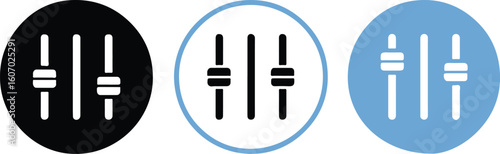 audio equalizer sliders vector icon collection ai eps jpeg png formats for media projects and app interface design