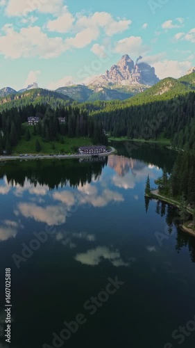Lake Misurina in the Dolomites, One of the Most Beautiful Lakes in Italy
