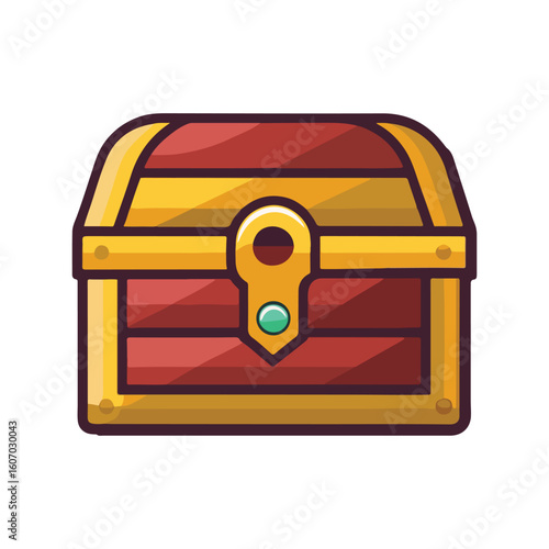 treasure chest isolated on white