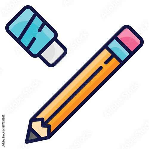 Pencil And Erase Icon