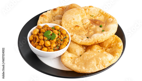 Chole bhature is a North Indian food dish. A combination of chana masala and bhatura or puri