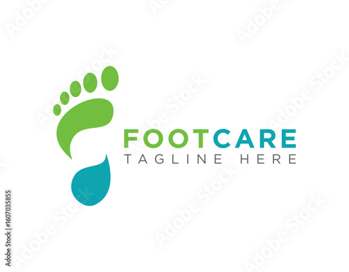 Modern foot care logo, vector illustration