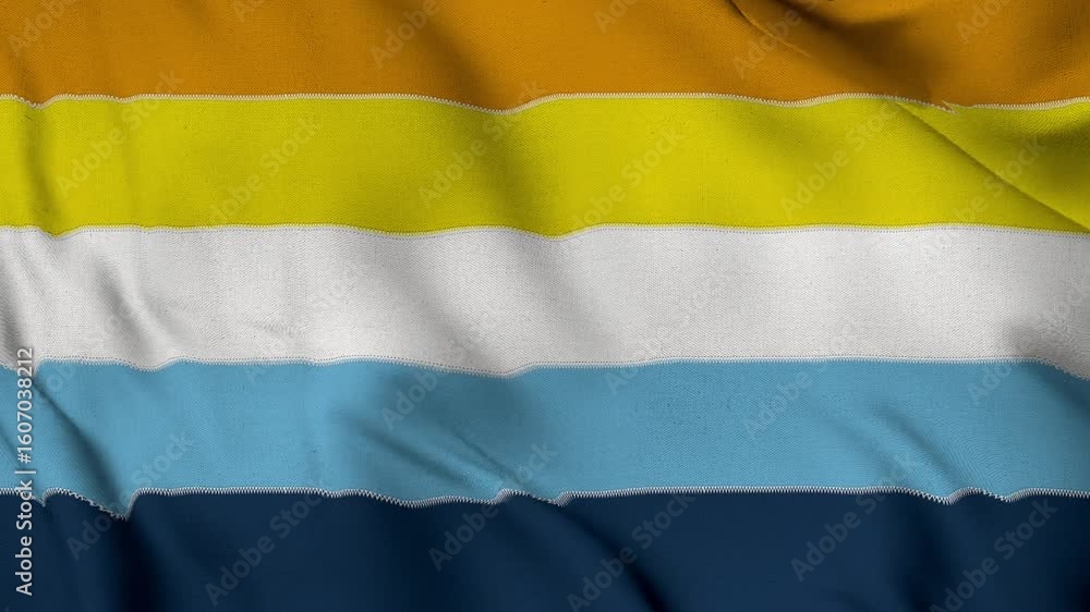 The Aroace pride flag background. Realistic Aroace pride flag waving in ...
