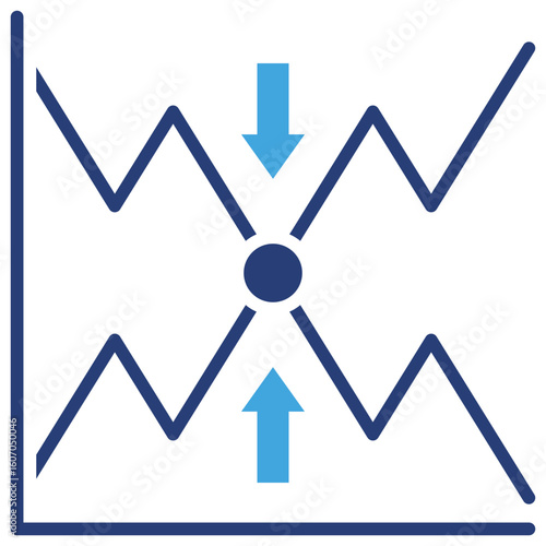 Break Even Point Two Color Icon