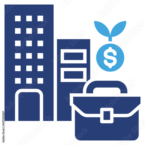 Business Investment Two Color Icon