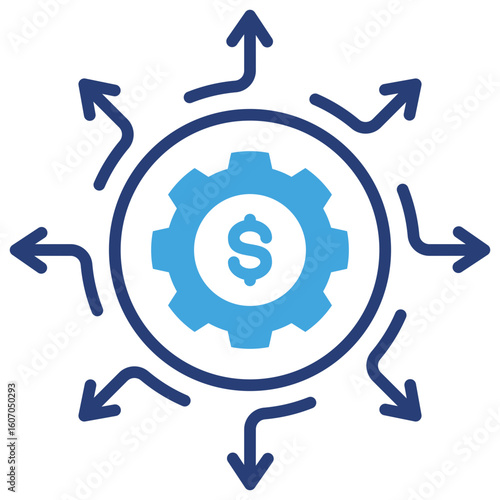 Diversification Two Color Icon