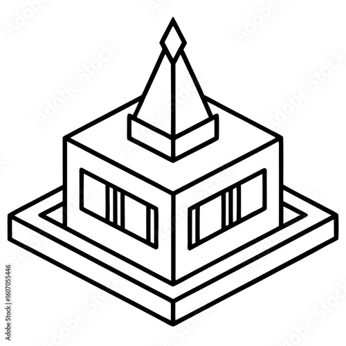 Miniatures line art vector