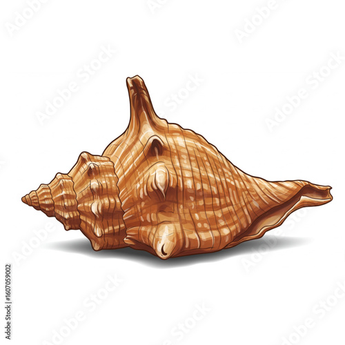 Stunning detailed seashell illustration evokes beach vacation dreams and coastal decor inspiration