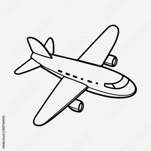 Transport Icon Simple Airplane Design Illustration Silhouette Art