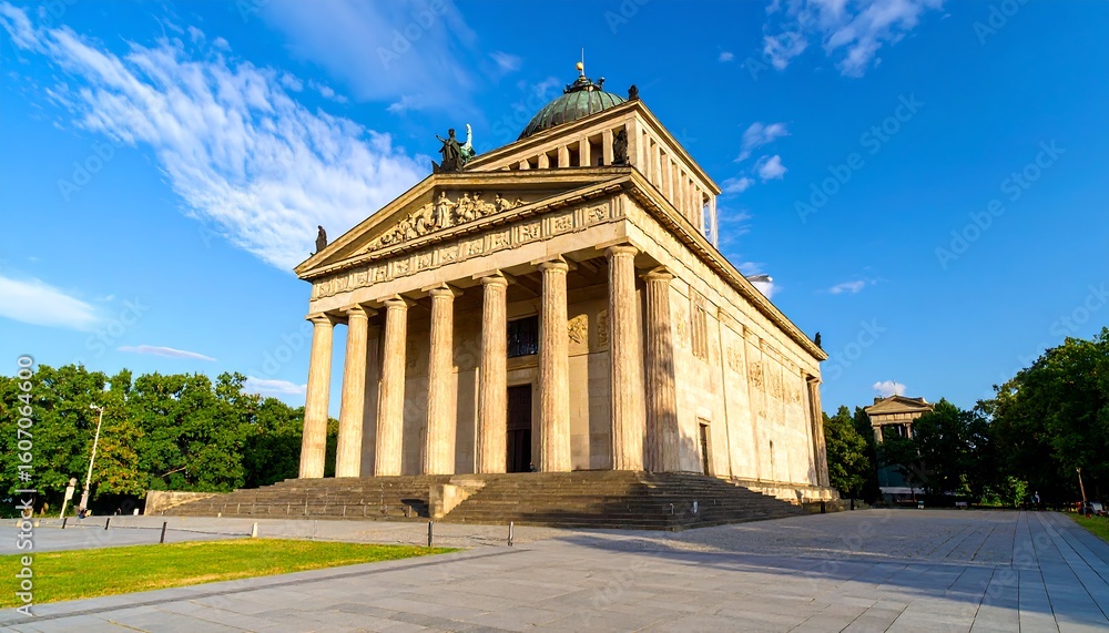 Obraz premium Ancient stone edifice under clear sky