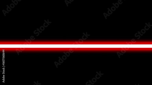 Red neon light scan hover from top to bottom animation on dark background