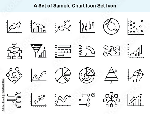 Various black line charts and diagrams show information visually