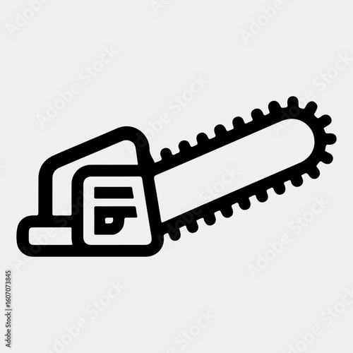 Chainsaw Craft Vintage Graphic Chainsaw Silhouette Design Element Art