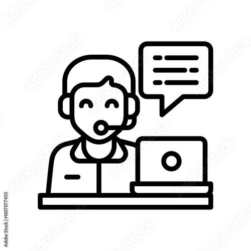 Customer Service line icon