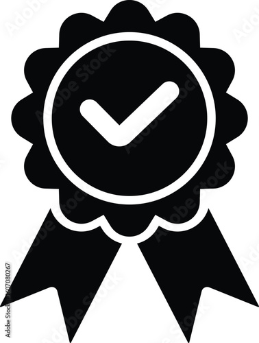 Verified Badge Icon – Certification Ribbon Checkmark Symbol PNG