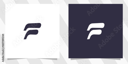 letter f logo design vector