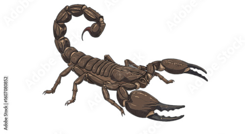 scorpion on black background