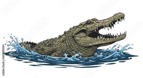 alligator in the water