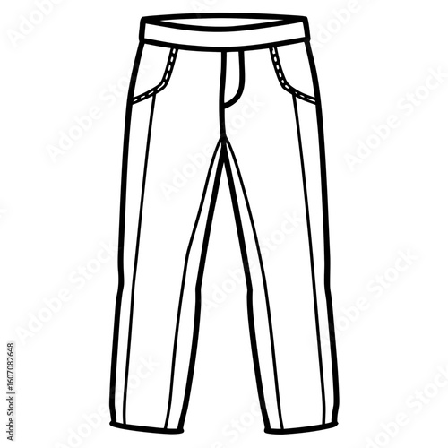 Pant Sketch – Minimal Art Vector