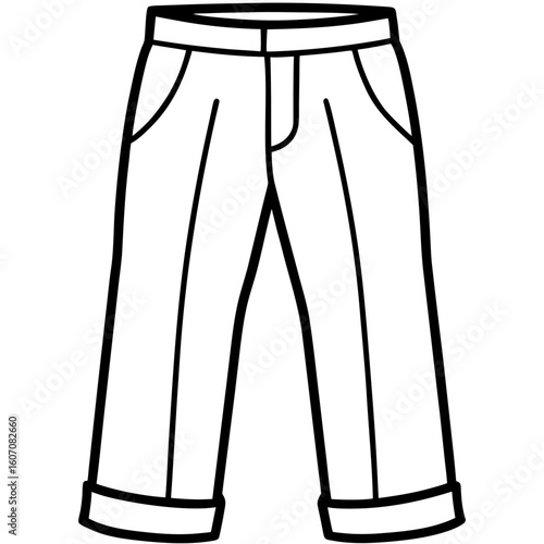 Pant Sketch – Minimal Art Vector
