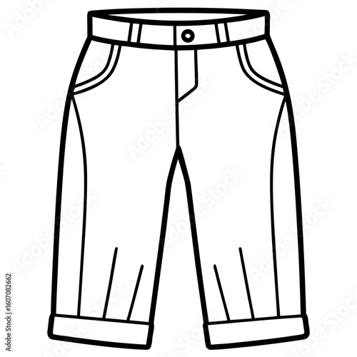 Pant Sketch – Minimal Art Vector