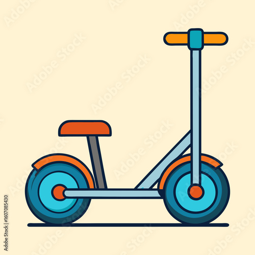 vector illustration of a segway scooter