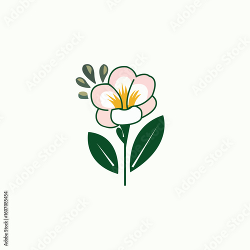 Create Freesia Simple Vector.