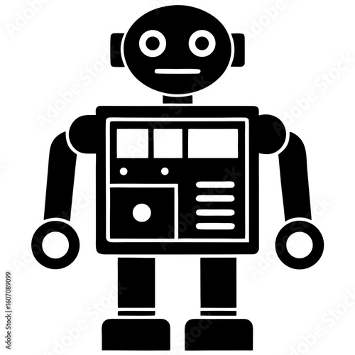 funny cartoon robot