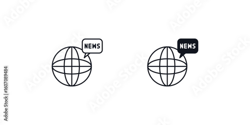 news set icon with white background vector stock illustration
