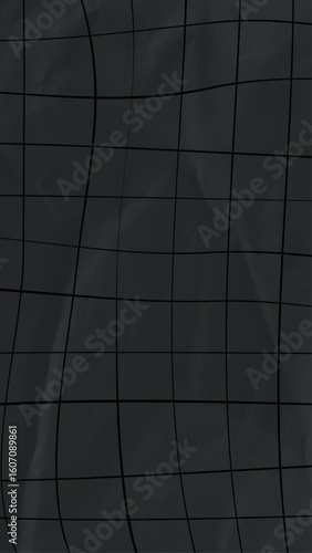 Dark blue and black and white abstract architectural patterns with glass texture and office building grid lines reflecting the sky