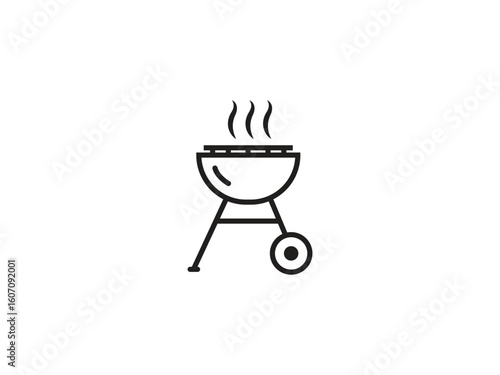 Get ready for summer fun with this sleek grill icon, perfect for barbecue invitations and outdoor cooking designs to celebrate backyard gatherings.